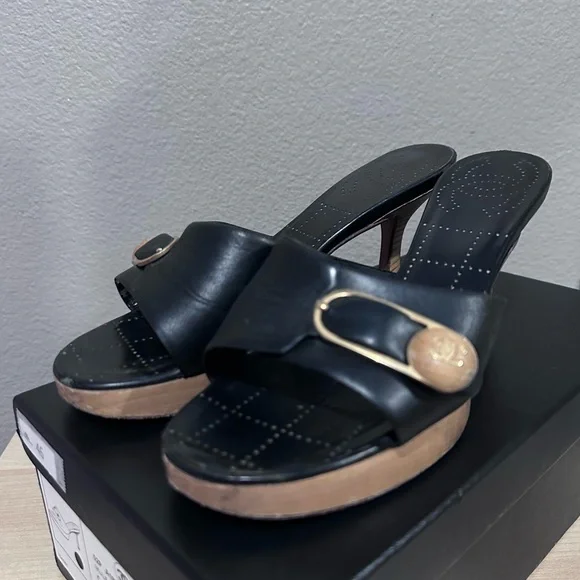 Authentic Chanel Wooden Mules with Chanel Box - Picture 13 of 13